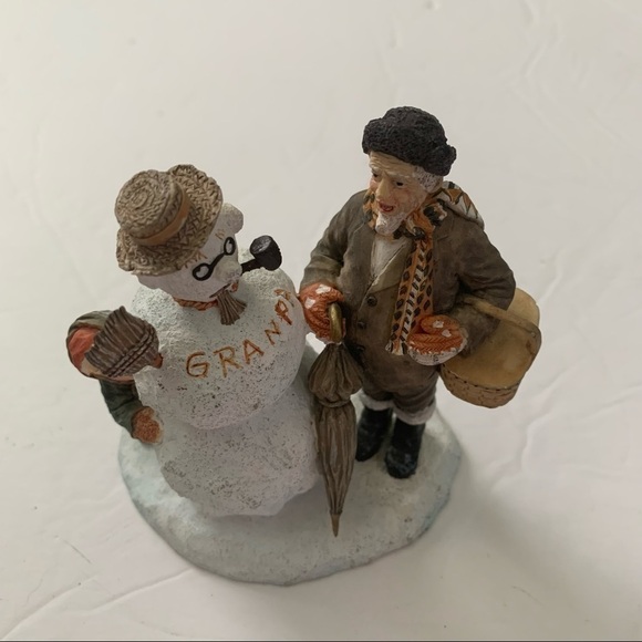 Winter Norman Rockwell figure Gramps Encounters Grmaps (1999) Snowman - Picture 1 of 8